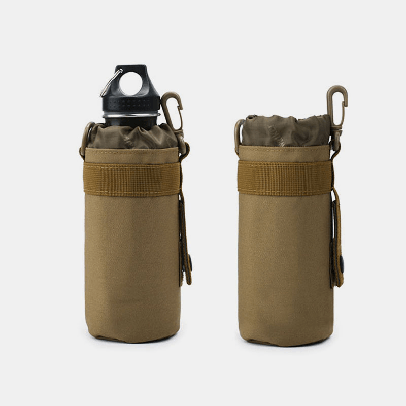 Men Nylon Camouflage Sport Outdoor Water Bottle Case Bag Waist Bag - MRSLM