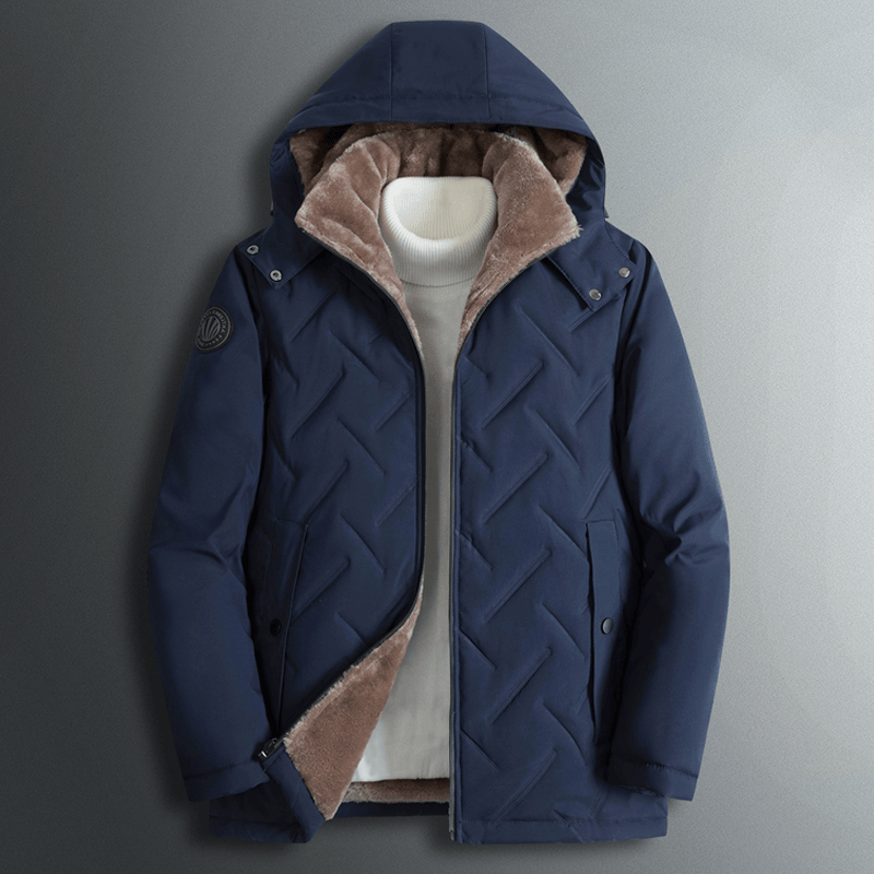 Men'S Stand Collar Detachable Hood Jacket - MRSLM