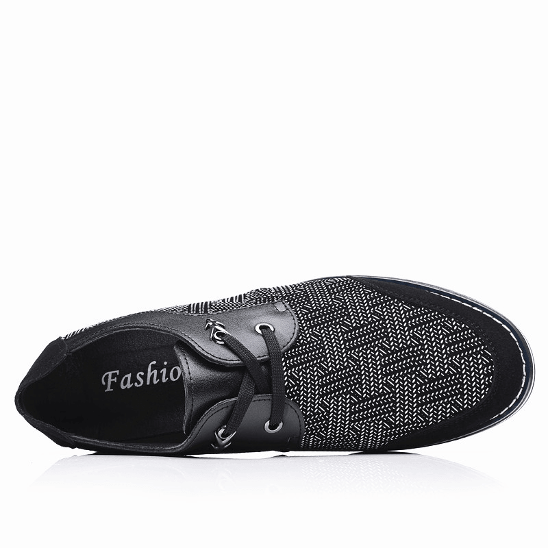Men Microfiber Breathable Soft Bottom Lace up Comfy Loafers Casual Business Shoes - MRSLM