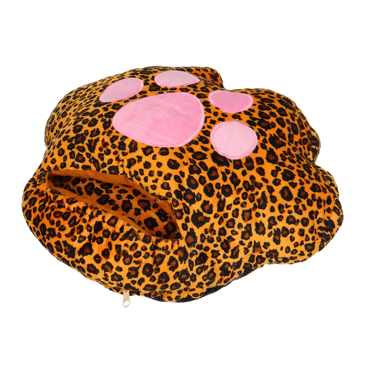 Cartoon Plush Cat Claw Warm Foot Super Soft Hand Warmers Removable Washable USB Electric Heating Home Soft Cute Shoes - MRSLM
