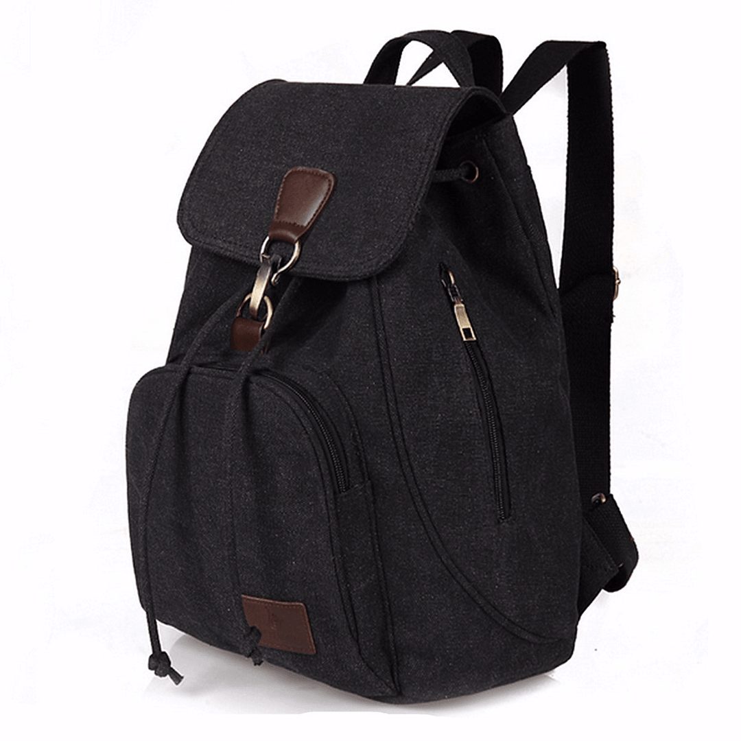 Women Men Canvas Travel Satchel Shoulder Bag Anti-Theft Backpack School Rucksack Drawstring - MRSLM