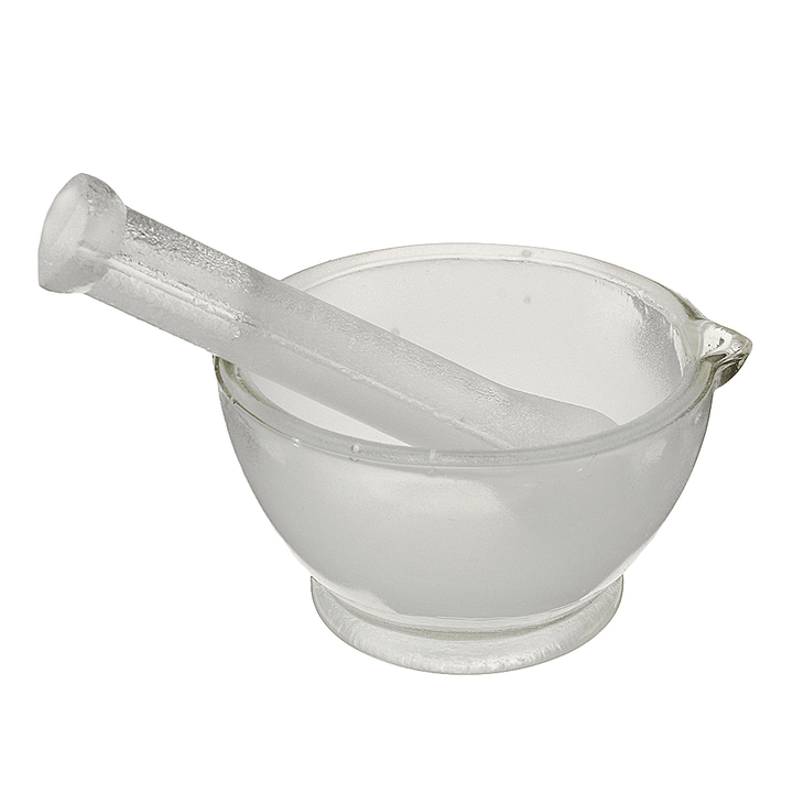 60Mm Footed Glass Mortar and Pestle Set Lab Grinder Experimental Grouting Bowl Tool - MRSLM