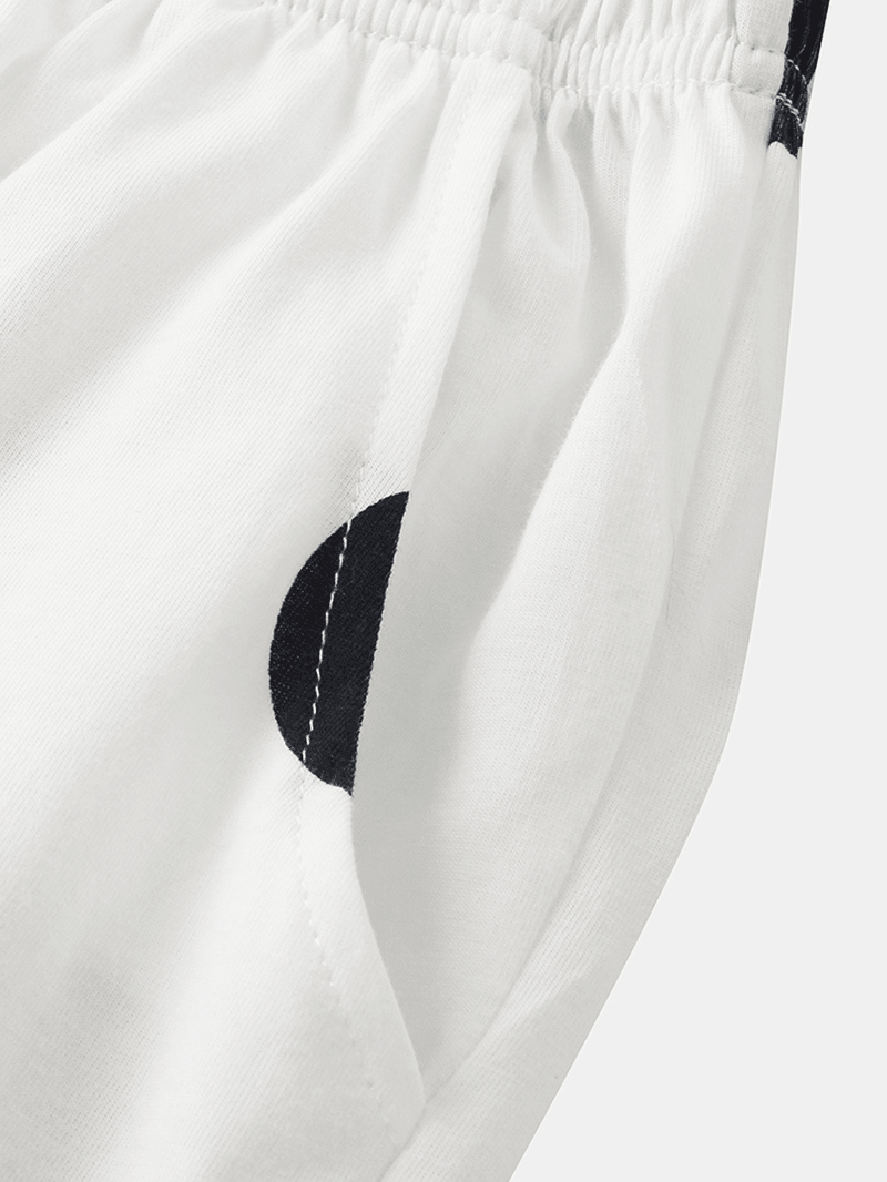 Women Cotton Polka Dot Short Sleeve Pajamas Sets Casual Summer Sleepwear - MRSLM