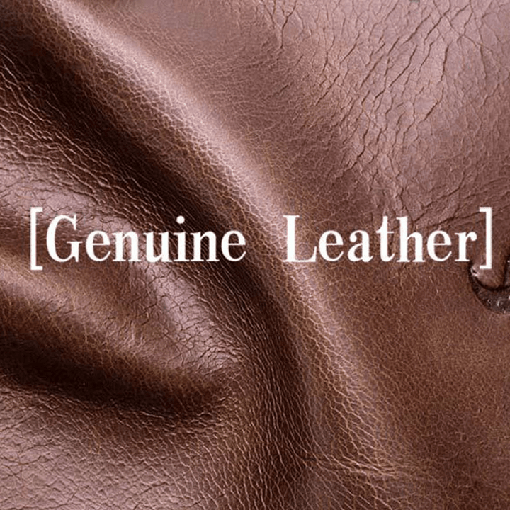 Men Genuine Leather Multi-Pocket Anti-Theft Wear-Resistant Vintage Casual Crossbody Bag Chest Bag - MRSLM