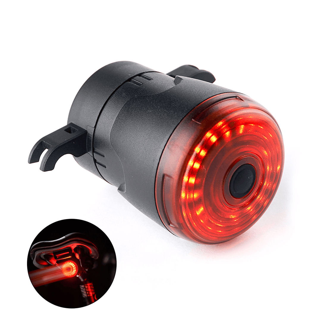 BIKIGHT IPX6 Waterproof USB Fast Charge Intelligent Sensor LED Bicycle Warning Flashing Light Bike Taillight - MRSLM