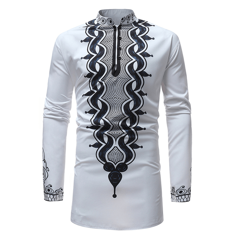 Men'S African Style Loose Printing Casual T-Shirts - MRSLM