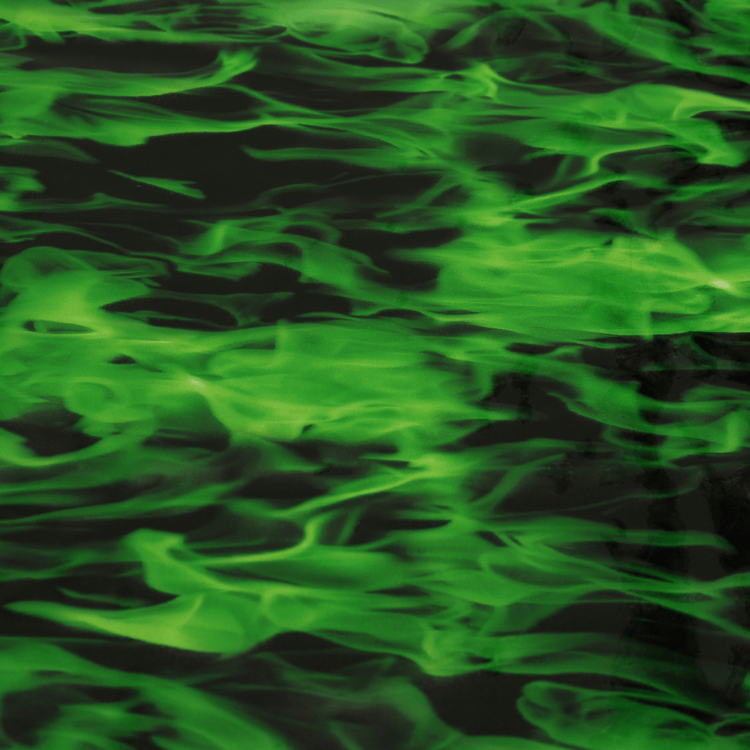 Green Fire Hydrographic Water Transfer Film Hydro Dipping DIP Print Car Film 150CM - MRSLM