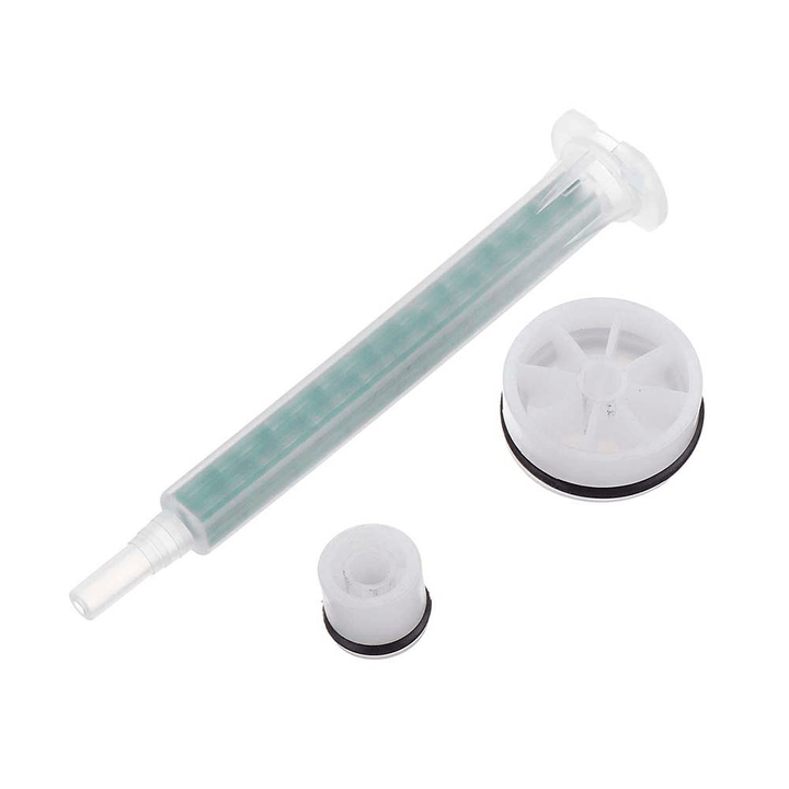 5Pcs/Set 50Ml 4:1 AB Glue Tube Dual Glue Cartridge Two Component Dispenser Tube with Mixing Tube Mixing Syringe for Industrial Glue Applicator - MRSLM