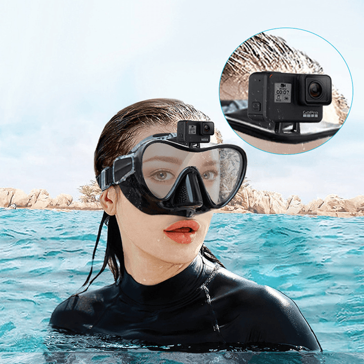 Diving Silicone Mask Breathing Tube Snorkel Mask HD Diving Glasses Outdoor Swimming Diving - MRSLM