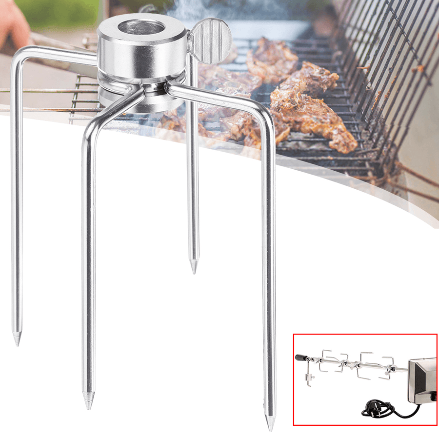 2Pcs BBQ Skewer Stainless Steel Barbeque Kebab Camping Cooking Grill Stick Fork - MRSLM