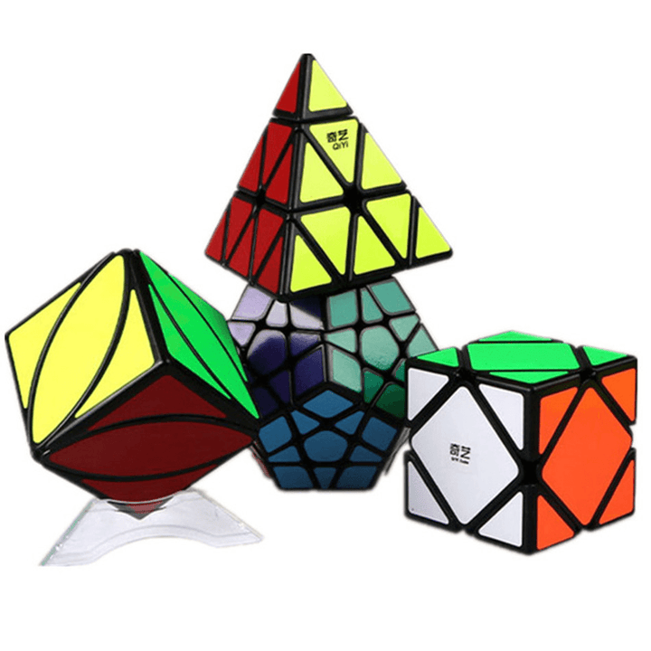 Set of Solid Color Stickers Four-Piece Cube Toy - MRSLM
