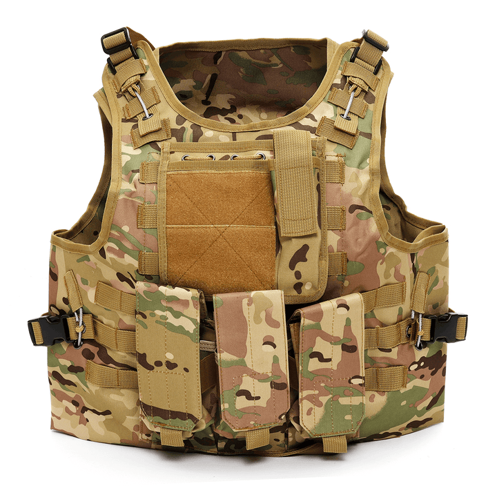 Outdoor Tactical Military Vest Sports Hunting Hiking Climbing Plate Carrier Paintball Combat Vest - MRSLM