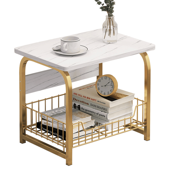 Small Coffee Table Sofa Bedside Nightstand Sundries Storage Basket Bookshelf Mini Laptop Desk Home Office Furniture - MRSLM