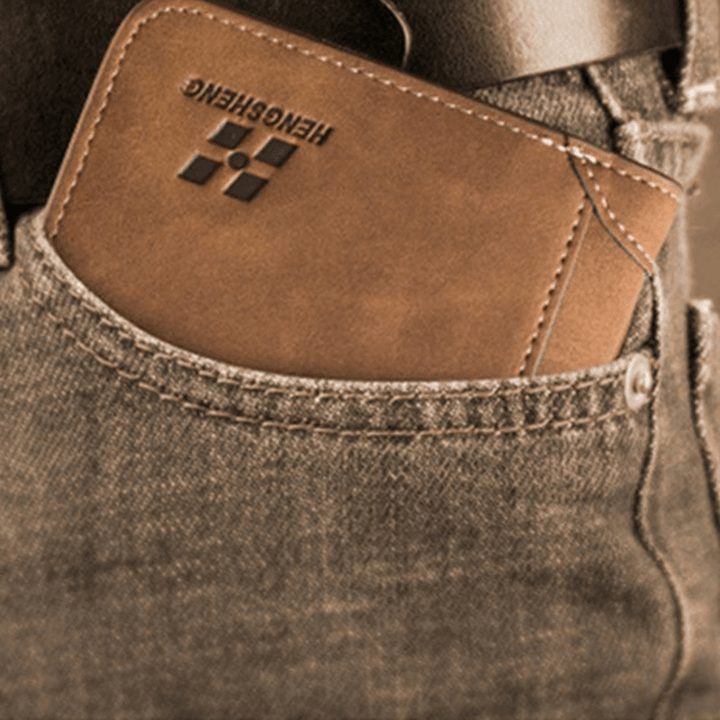 Ipree® Men'S Vintage RFID Blocking Trifold Wallet PU Leather ID Credit Card Holder - MRSLM