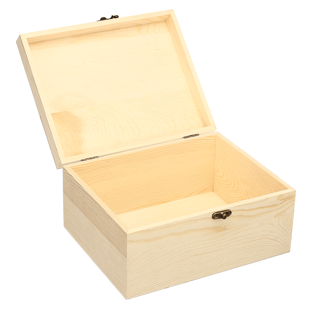 Wooden Vintage Treasure Chest Wood Jewelry Storage Box Case Organiser Ring - MRSLM