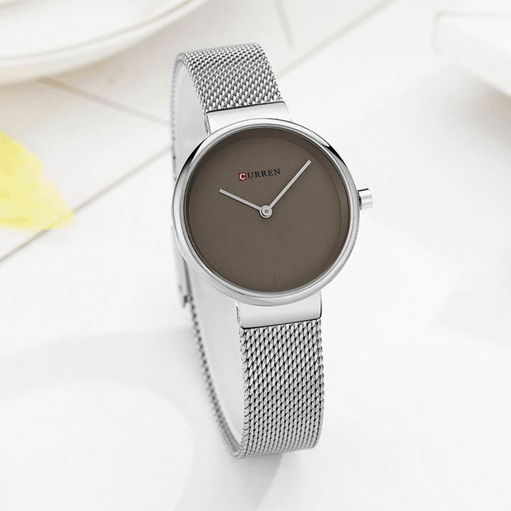 CURREN 9016 Women Quartz Watch Casual Style Simple Dial Luxury Alloy Strap Lady Wristwatch - MRSLM