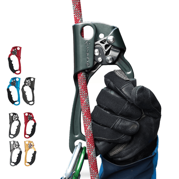 XINDA Outdoor Sports Rock Climbing Right Hand Ascender Device Mountaineer Left Handle Ascender Climbing Rope Tools - MRSLM