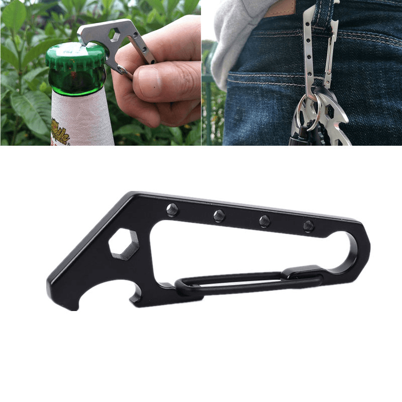 Multi Tools Carabiners Tactical Pocket Keychain Buckle Outdoor Camping Survival Travel Kits - MRSLM