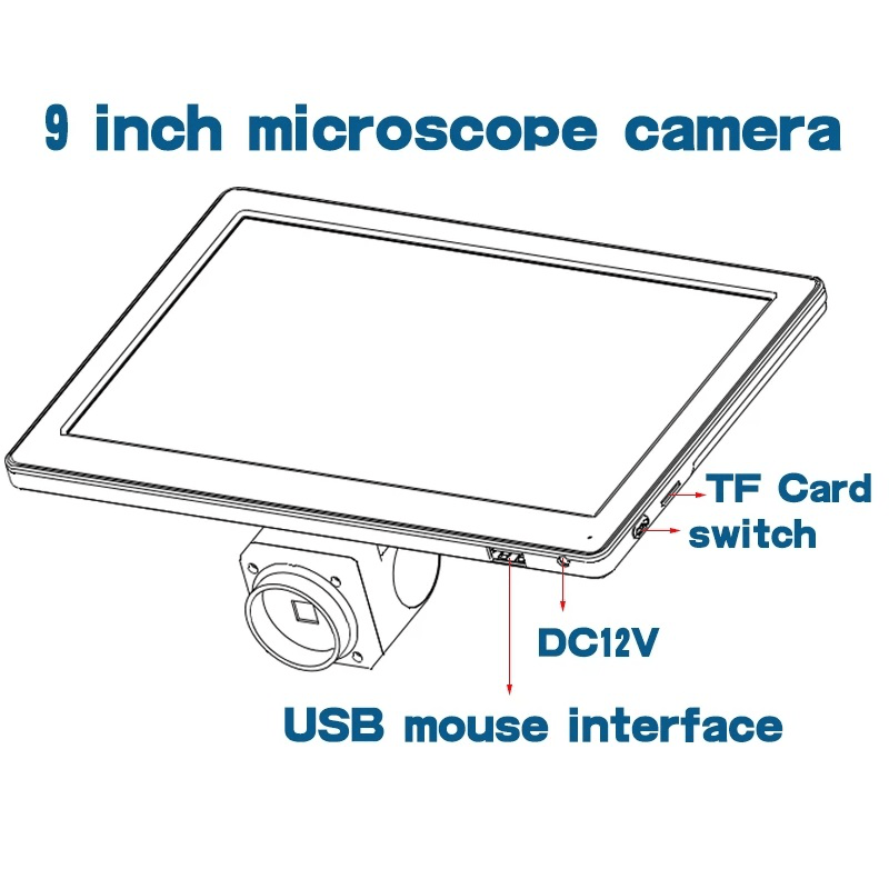 KOPPACE 9 Inch 1080P HDMI HD Microscope Industrial Camera for Mobile Phone Repair Microscope Camera - MRSLM