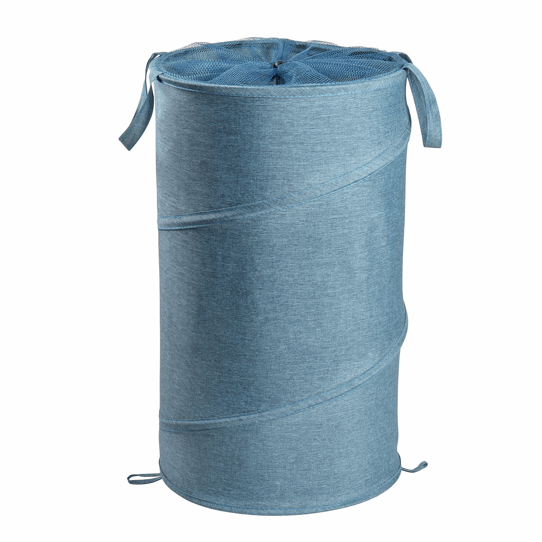 38X38X64Cm Oxford Cloth Laundry Basket Washing Clothes Storage Bag Folding Basket Bin with Wheels - MRSLM