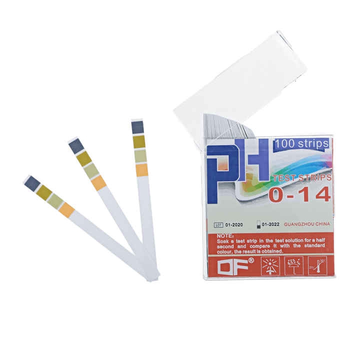 100Pcs/Box PH Test Strips Precision Four-Color Comparison 0-14 PH Measuring Drinking Water Quality Strips - MRSLM