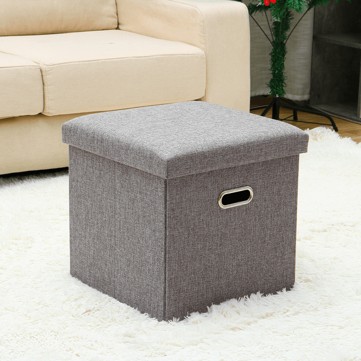 Folding Storage Box Stool Multifunctional Sofa Ottoman Footrest Footstool Square Chair for Home Office - MRSLM