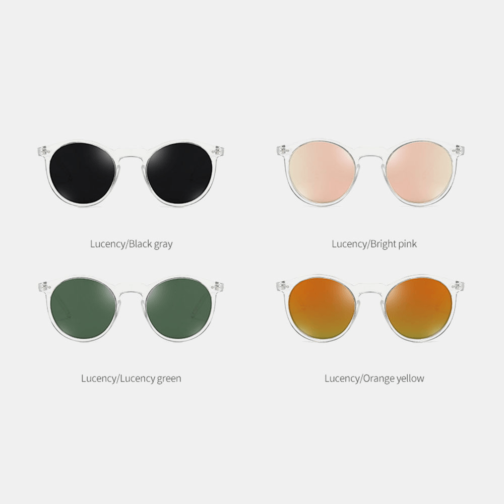 Unisex Gradient Lens Transparent Full Frame Polarized UV Protection Coated Sunglasses - MRSLM