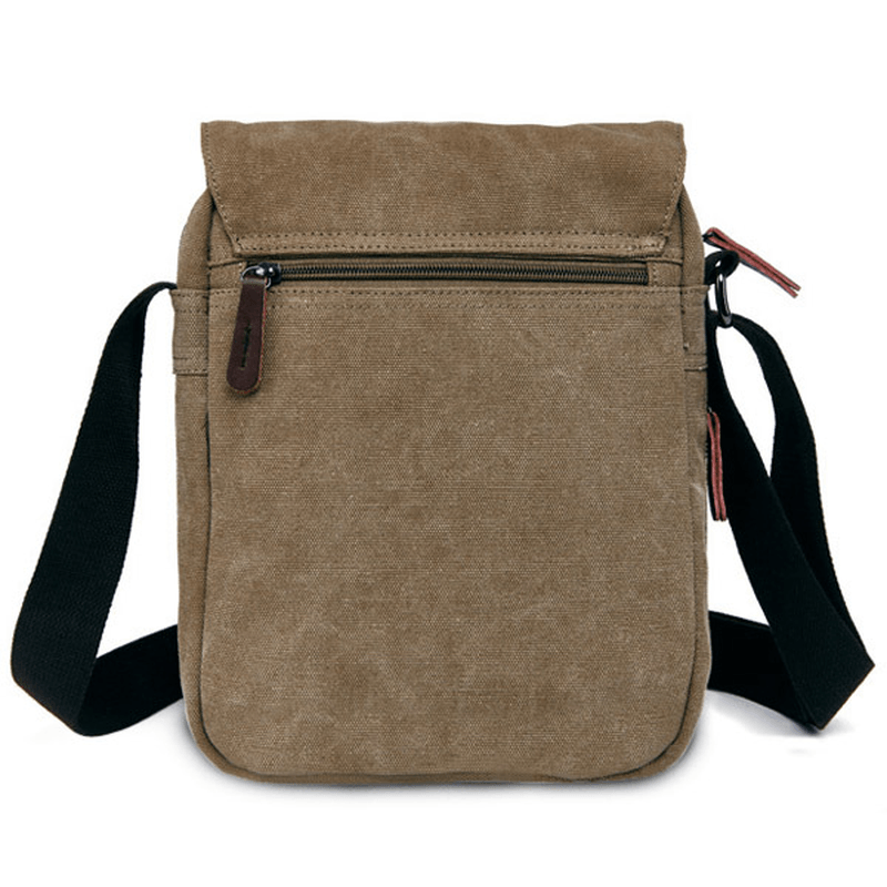 Men Women Canvas Leisure Multi Pocket Crossboby Bag Capacity Shoulder Bag - MRSLM