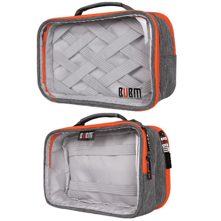 BUBM TTR Multi-Functional Portable Transparent Electronics Accessories Organizer Cosmetic Bag - MRSLM
