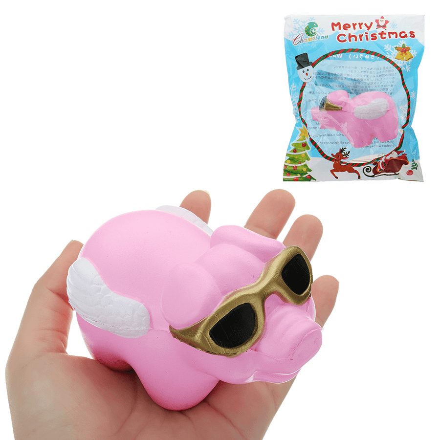Glasses Piggy Squishy 18CM Slow Rising with Packaging Collection Gift Soft Toy - MRSLM