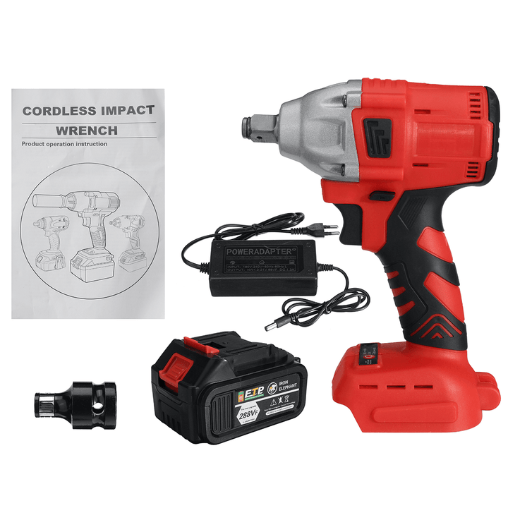 440N.M 2 in 1 Cordless Brushless Electric Impact Wrench Driver Socket Screwdriver W/ None/1/2 Battery for Makita - MRSLM