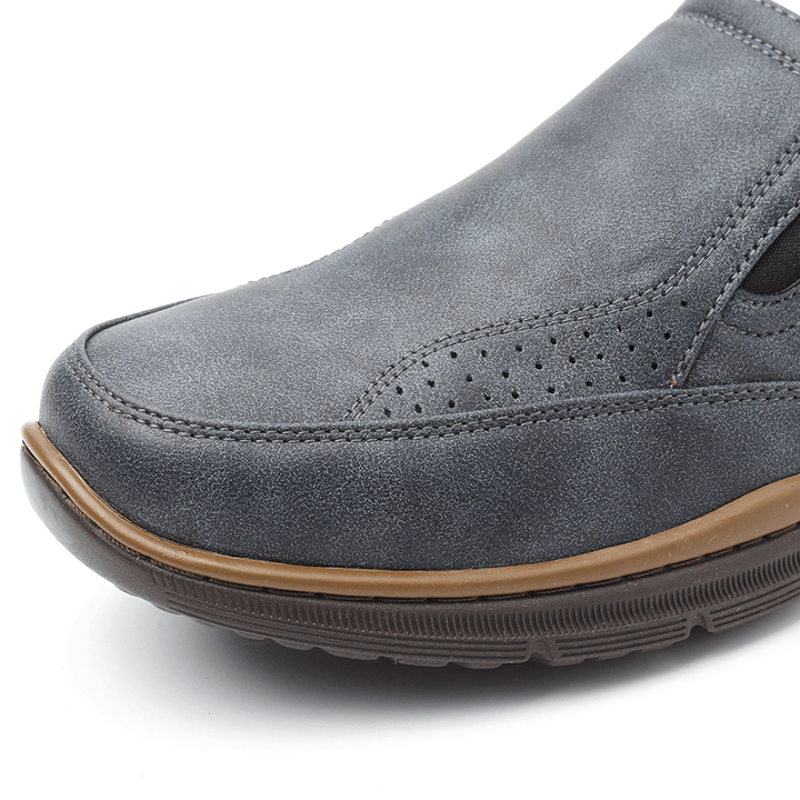 Men Daily Casual Office Work Soft Leather Slippers - MRSLM