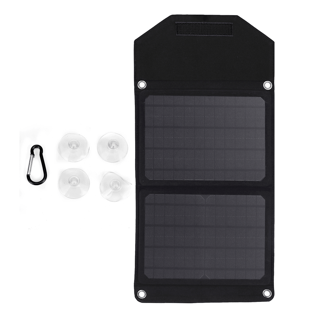 50W 5V/18V Sunpower Foldable Solar Panel Charger Solar Power Bank Dual USB for Camping Hiking - MRSLM