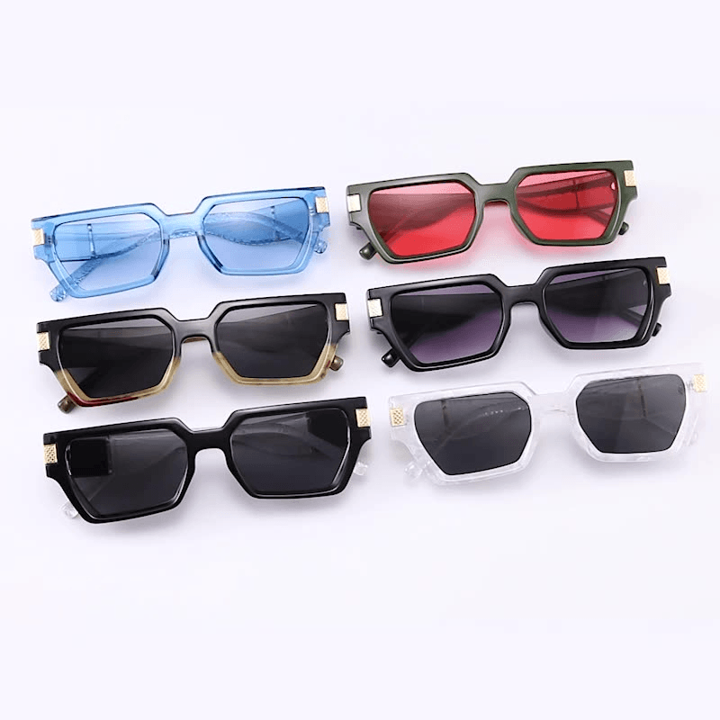 Fashion Solid Color Square Butterfly Sunglasses for Men - MRSLM
