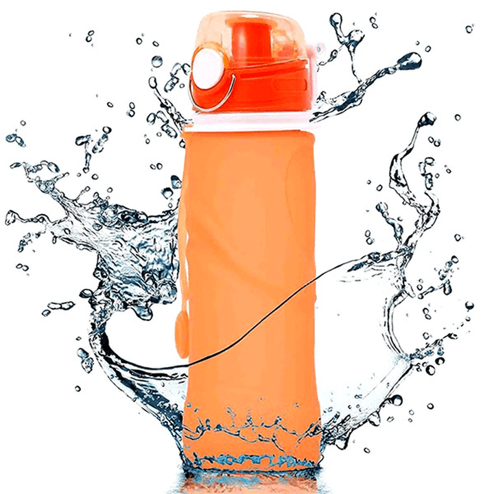 KC-RB042 750Ml Collapsible Silicone Water Bottle Sportscamping Hiking Foldable BPA Free Cup - MRSLM