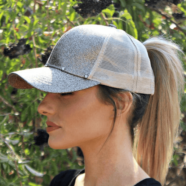 Women Simple Casual Solid Color Visor Breathable Mesh Sun Hat Baseball Hat - MRSLM