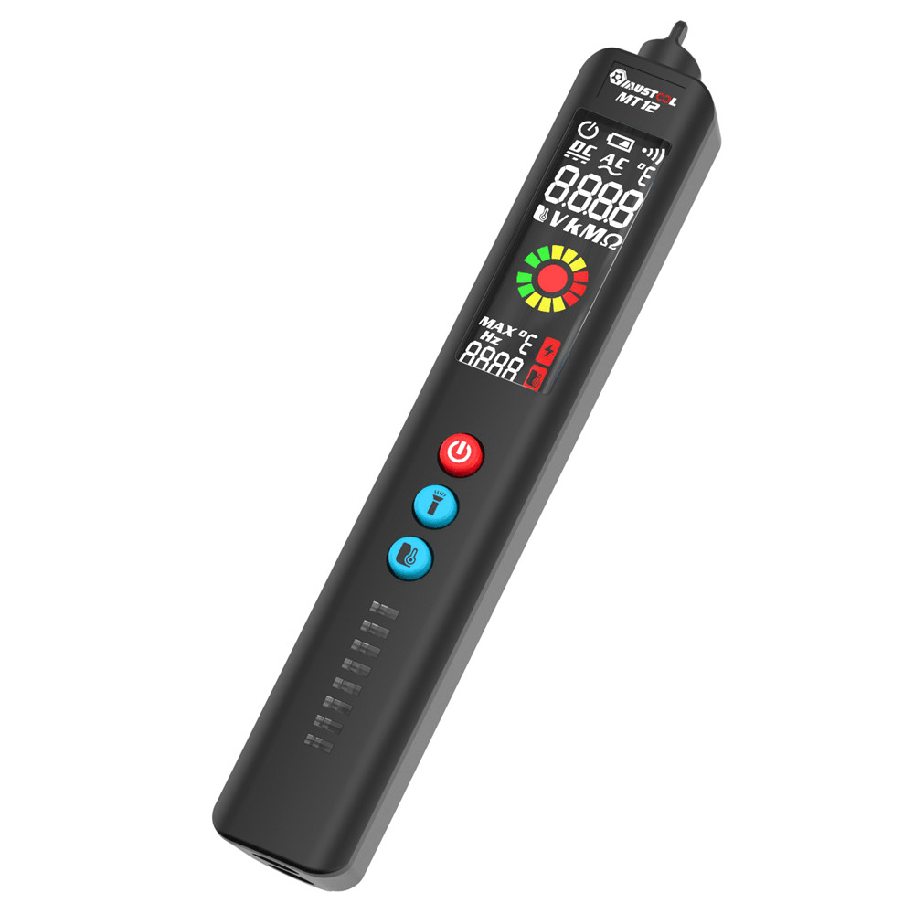 MUSTOOL MT12 Digital Multimeter + Thermometer + Voltage Detector 3 in 1 Ture-Rms Color LCD 3-Result Display -20°C~380°C Non-Contact Temperature Measurement Non-Contact Voltage Detector - MRSLM