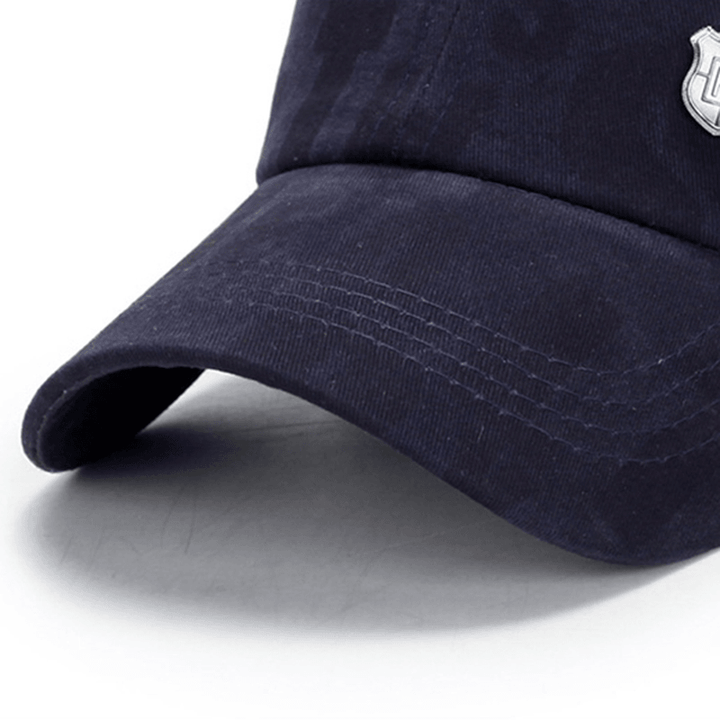 Men Cotton Letter Baseball Caps Winter Warm Outdoors Adjustable Sport Caps - MRSLM