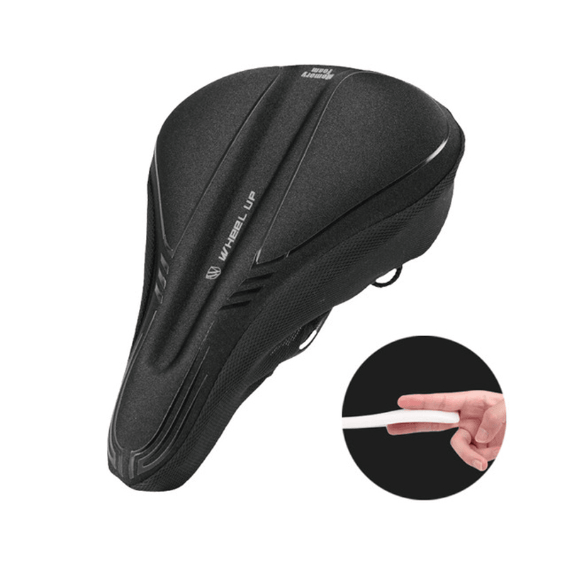 WHEEL up Shockproof Bicycle Silicone Saddle Cover Breathable Soft MTB Road Bike Seat Silica Gel Pads Cycling Accessories - MRSLM