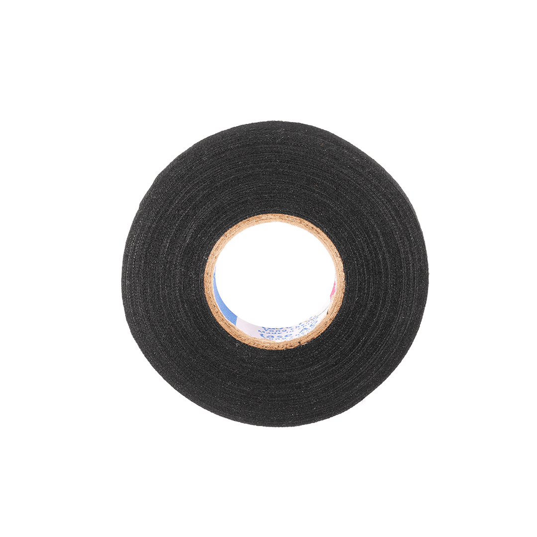 15Mm X 15M Adhesive Cloth Fabric Tape Wool Roll Black Wiring Harness Electric Cable Wire Tape Tools - MRSLM