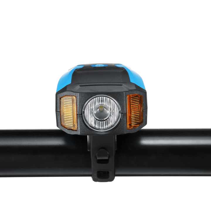 3-In-1 300LM COB Bike Headlight LCD Screen 5-Modes Bicycle Frame Lamp 130Db Bike Horn Waterproof Outdoor Cycling - MRSLM
