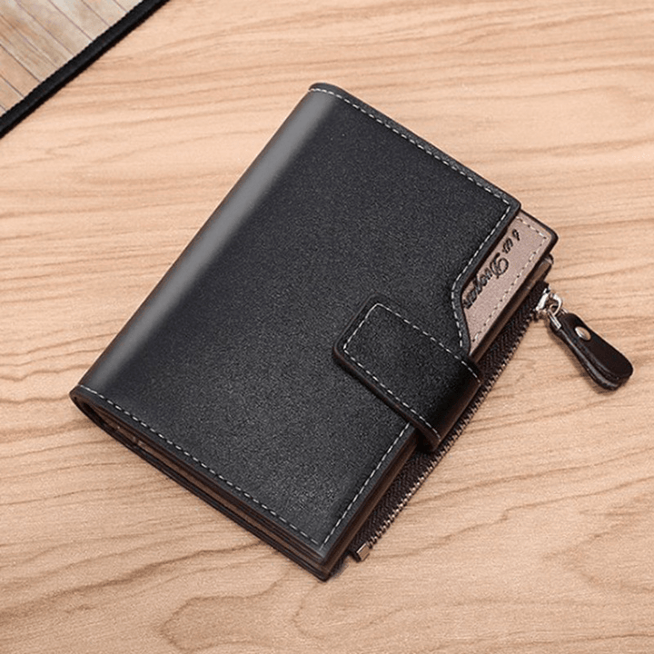 Hengsheng Men'S Multifunction Trifold Wallet Men PU Leather ID Credit Card Holder Coin Pocket - MRSLM