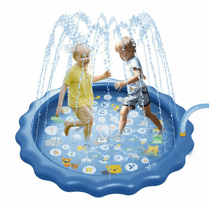 Sprinkle Play Mat Sprinkler Pad for Kids Sprinkler Pool for Children Outdoor Water Toys Learning Educational Wading Pool for Toddlers Boys Girls - MRSLM