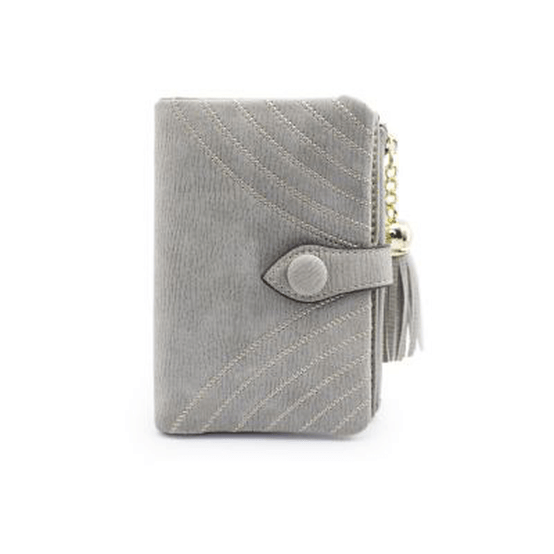 Women Durable Pu Leather Wallet Zipper Coin Card Holder Purse - MRSLM