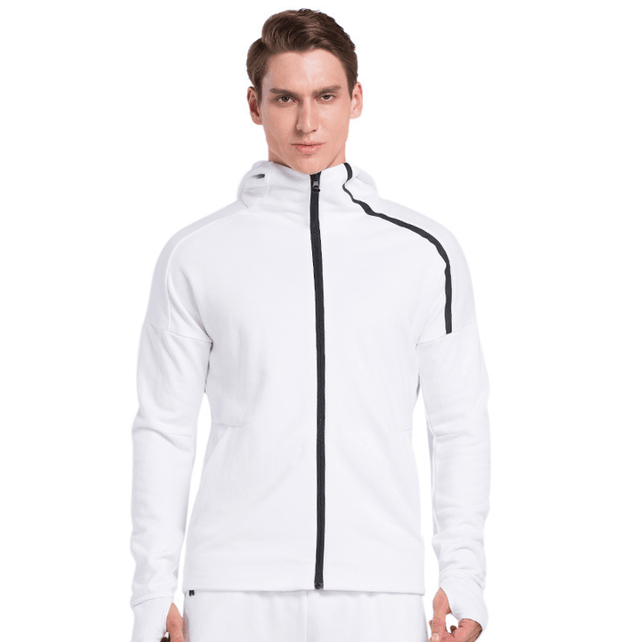 Sports Jacket Men'S and Women'S Long Sleeved Hooded Sweater Zipper Cardigan - MRSLM