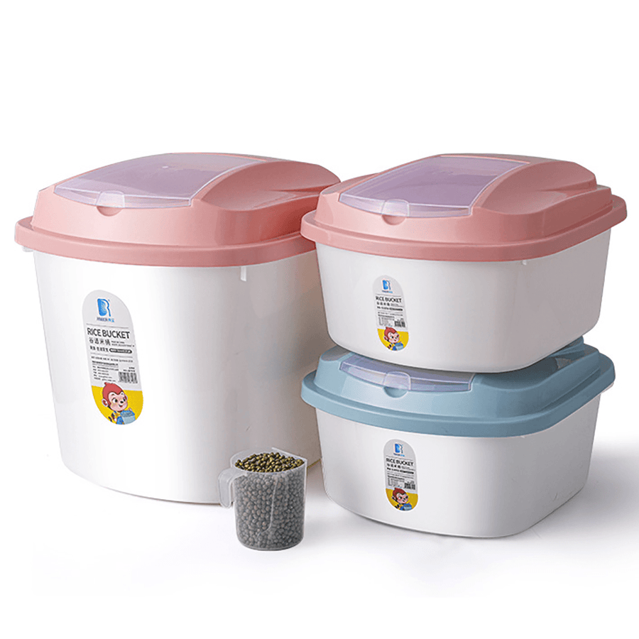 Airtight Pet Food Storage Container Rice Bucket Storage Container Box for Storing Rice Flour Dry Food Pet Food - MRSLM