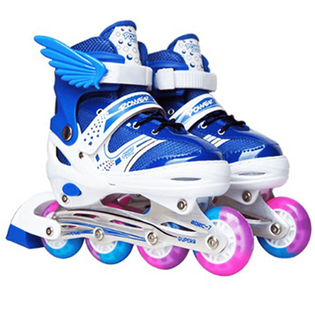 Kids Skates Children Roller Skates Flash PU Full Flash Adjustable Adult Children Roller Skates Gifts - MRSLM