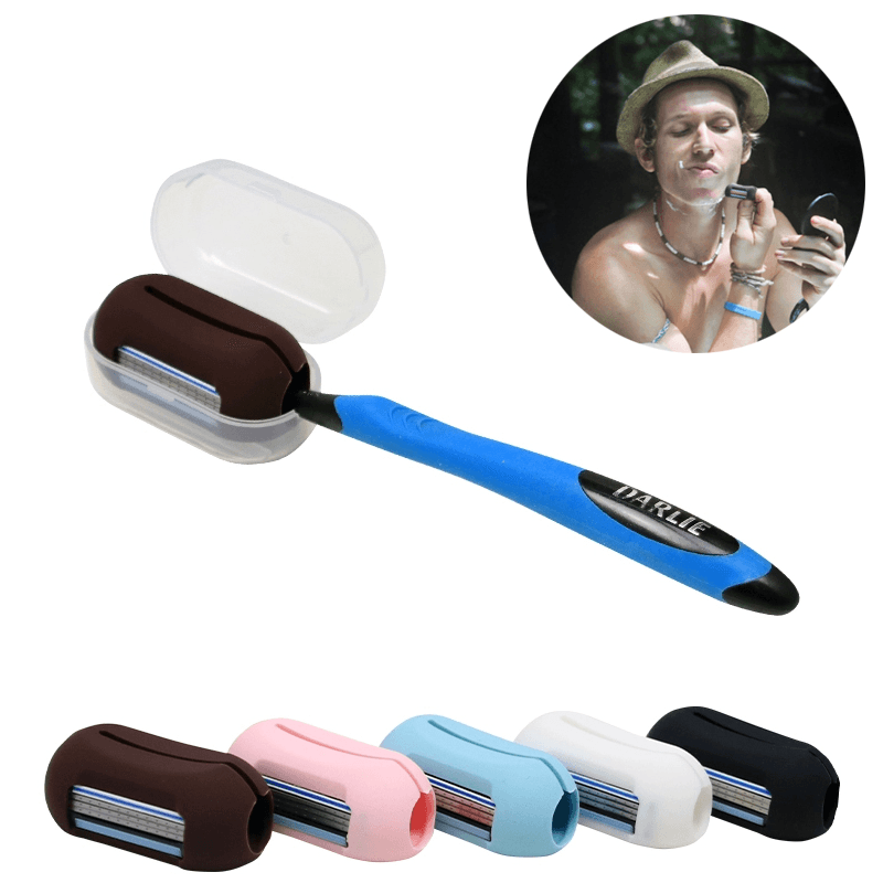 Ipree® 2 in 1 Lazy Mini Toothbrush Cover Finger Tip Shaver Razor Cleaning Tool Kit Outdoor Travel - MRSLM