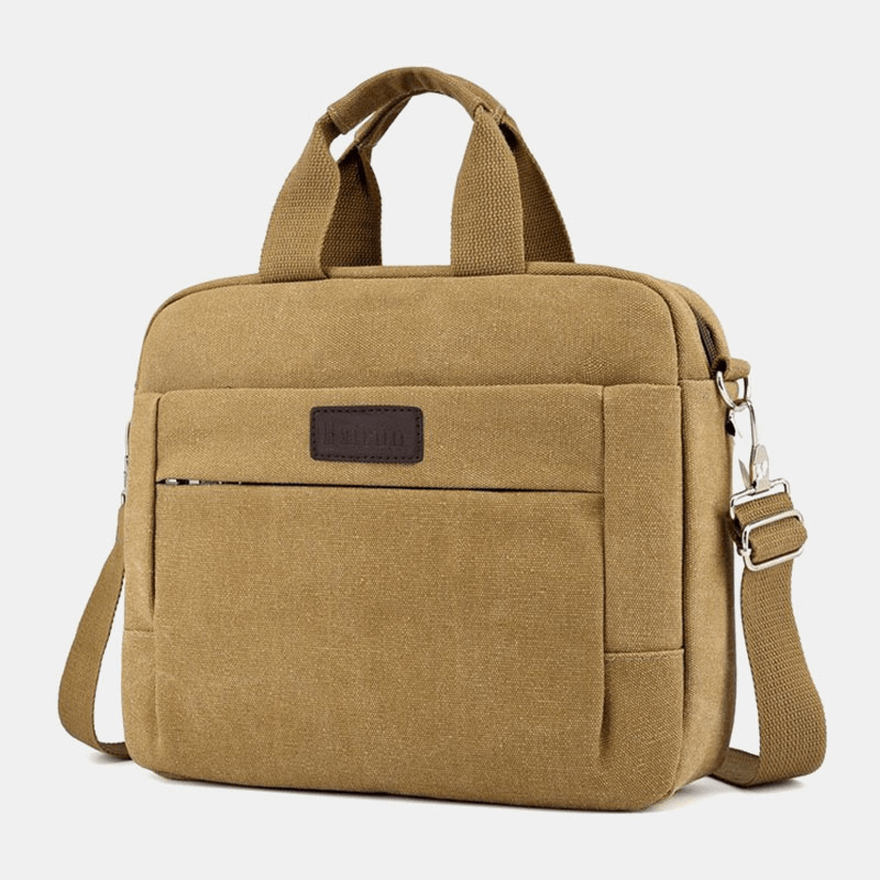 Men Canvas Shoulder Bag Crossbody Bag Handbag Business Bag - MRSLM