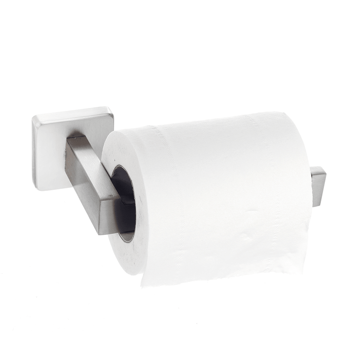 Stainless Steel Toilet Paper Holder Storage Shelf Wall Mounted Bathroom Rack - MRSLM